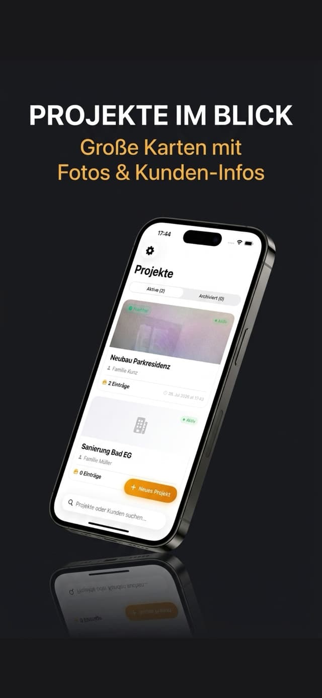 LogIt iOS App Baustellendokumentation